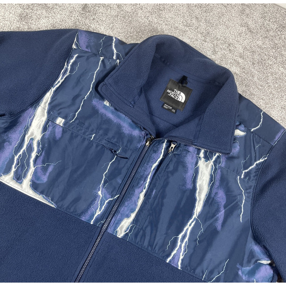 North Face Jacket Mens 3XL Denali Fleece Polartec Lightning Bolt Blue XXXL - Picture 1 of 16